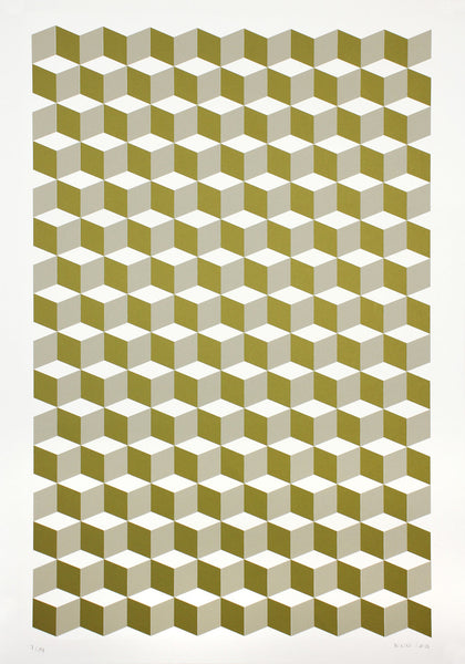 Cubes Gold Grey