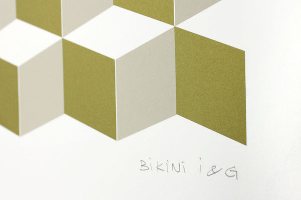 Cubes Gold Grey