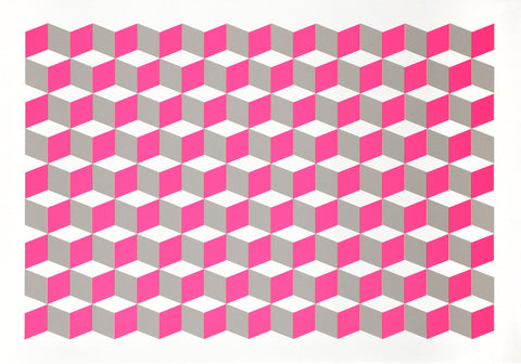 Cubes Pink Grey